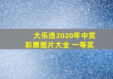 大乐透2020年中奖彩票图片大全 一等奖